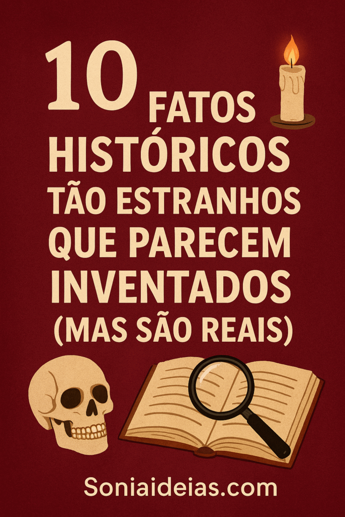 10 fatos históricos tão estranhos que parecem invenção, mas são reais.