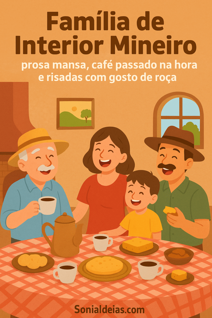 Domingo com família de interior mineiro é aquele equilíbrio perfeito entre calor humano, comida boa e um humor leve que faz bem pra alma.