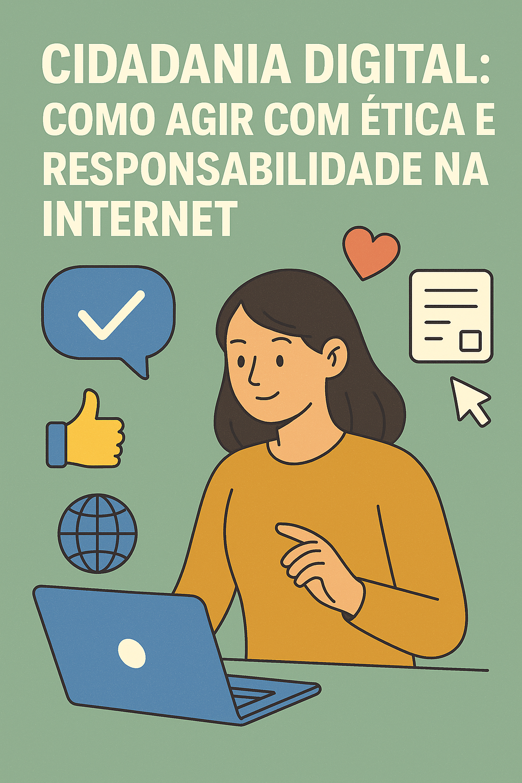 Ela envolve ética, segurança, empatia e responsabilidade nas interações online.