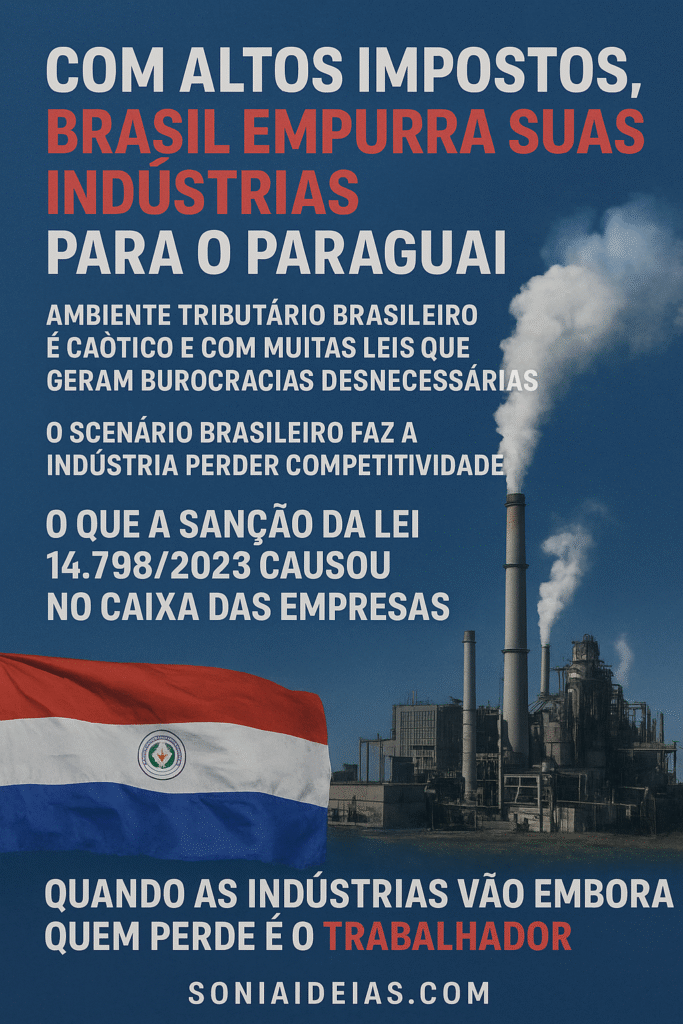 Indústrias brasileiras indo para o Paraguai por causa dos impostos Brasil Empurra Suas Indústrias para o Paraguai