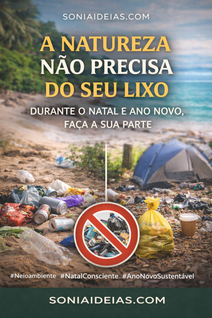 É preciso dizer de forma clara: a natureza não precisa do seu lixo para existir. Quem precisa aprender a conviver em equilíbrio com o meio ambiente somos nós.