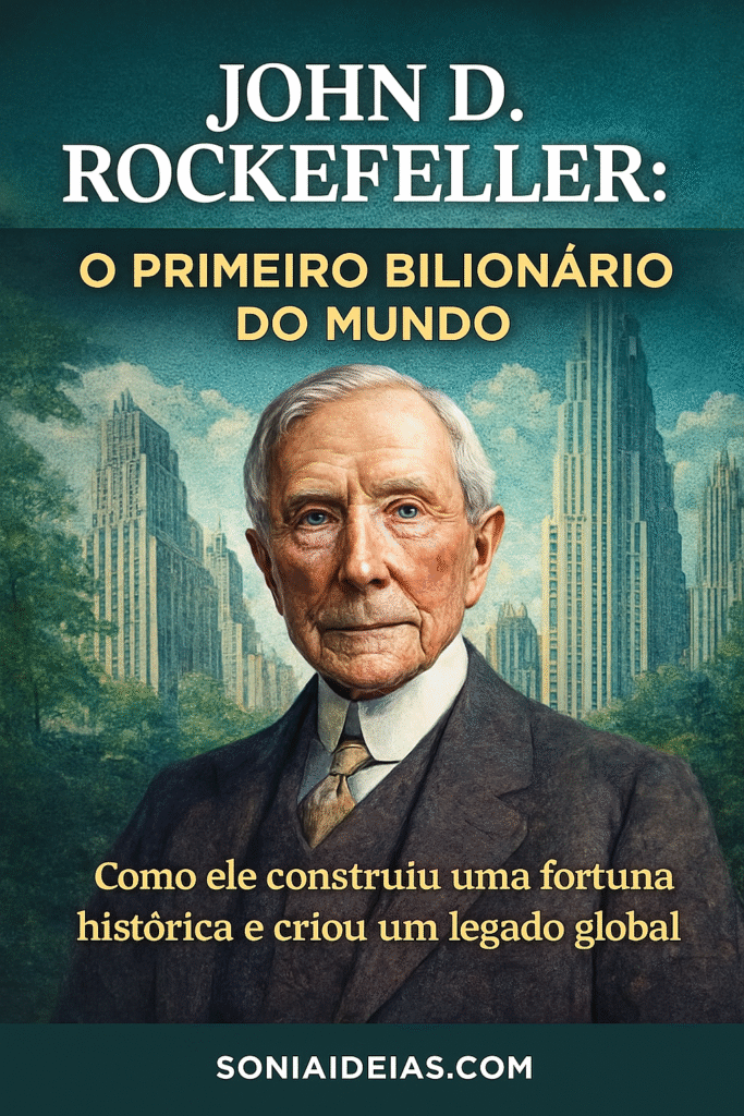 o primeiro bilionário do mundo, em uma época em que milhões de pessoas ainda lutavam para sobreviver.