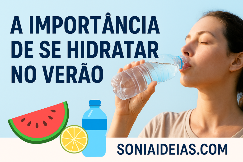 Entenda a importância de se hidratar no verão, os riscos da desidratação e descubra frutas, água de coco e sucos naturais que cuidam da saúde