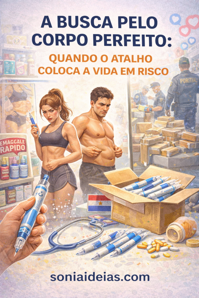 Entenda os perigos da busca pelo corpo perfeito, o uso indiscriminado de canetas emagrecedoras e os riscos reais à saúde física e emocional.