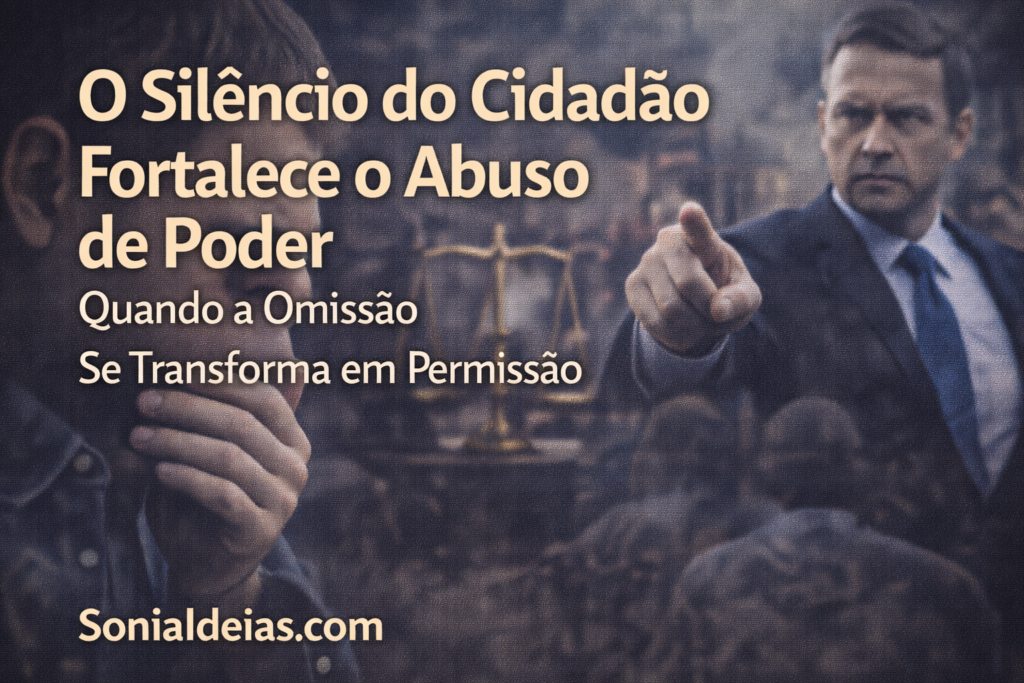 Entenda como o silêncio do cidadão pode fortalecer o abuso de poder, enfraquecer a democracia e comprometer a cidadania. Saiba como...