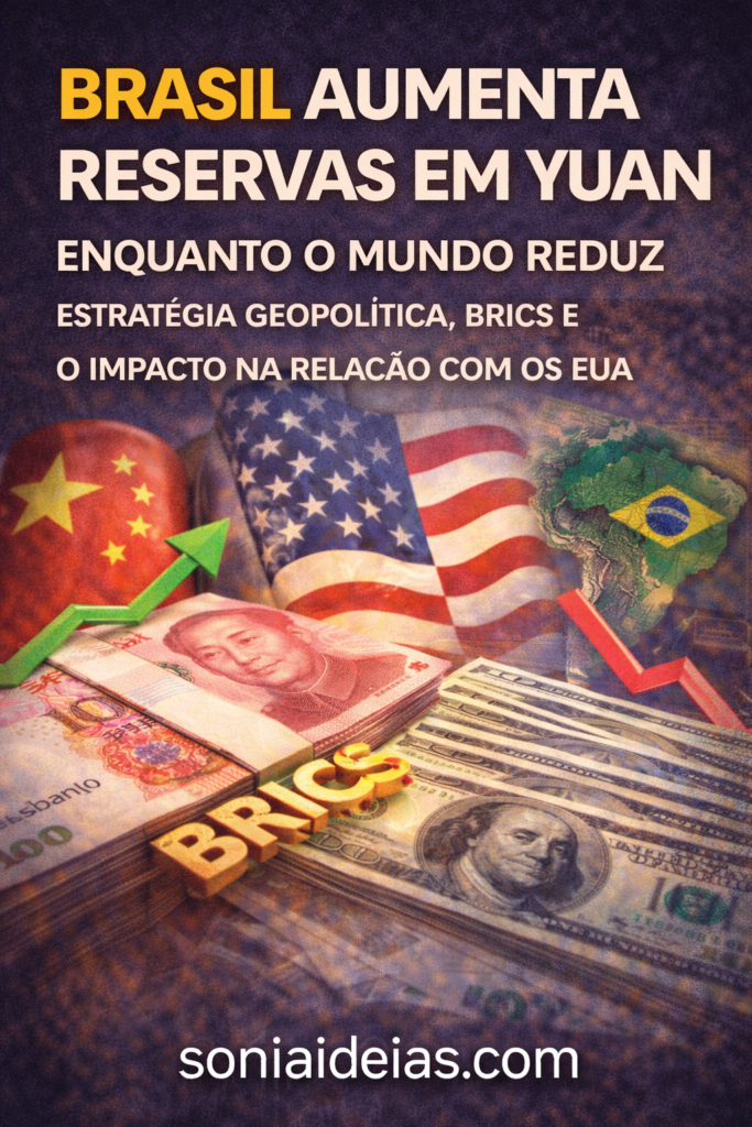 Brasil aumenta reservas em yuan enquanto outros países reduzem. Entenda a estratégia, o papel dos BRICS e os impactos na relação com os EUA.