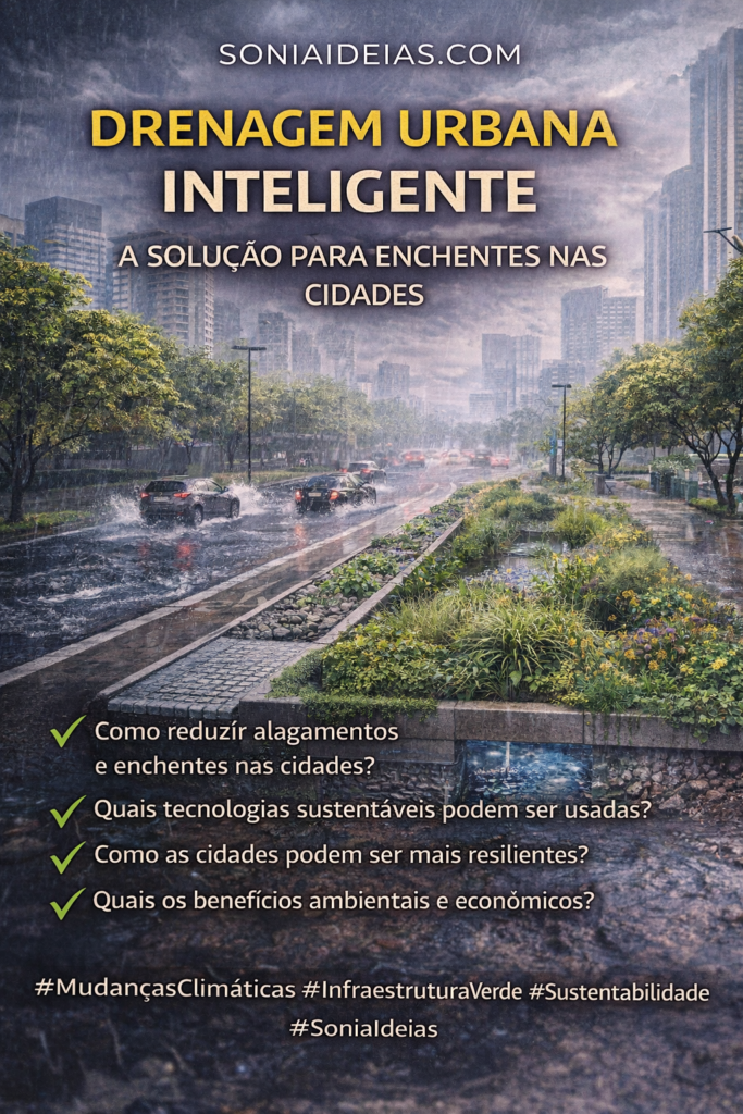 Entenda como a drenagem urbana inteligente reduz enchentes, melhora o escoamento da água da chuva e torna as cidades mais resilientes às mudanças climáticas.