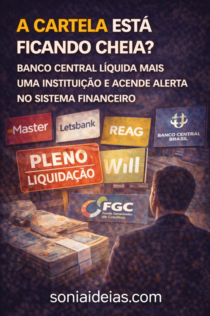 BA cartela está começando a ficar cheia, o Banco Central faz liquidação do Banco Pleno após casos envolvendo conglomerado Master.