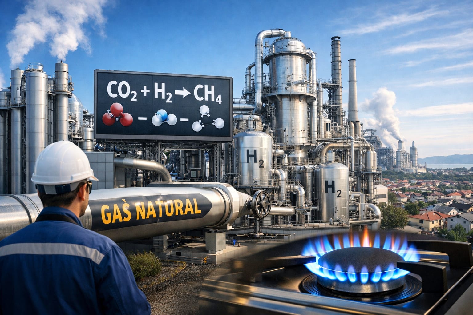 Japão transforma CO₂ industrial em metano compatível com a rede de gás e pode abastecer 10 mil casas por ano. Entenda como funciona...