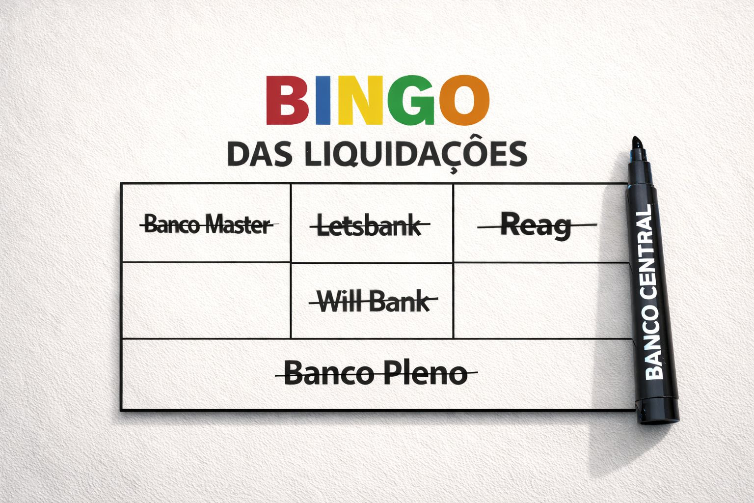 A cartela está começando a ficar cheia, o Banco Central faz liquidação do Banco Pleno após casos envolvendo conglomerado Master.