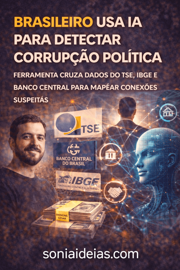 Brasileiro cria ferramenta com IA para detectar possíveis irregularidades políticas cruzando dados do TSE, IBGE e Banco Central.