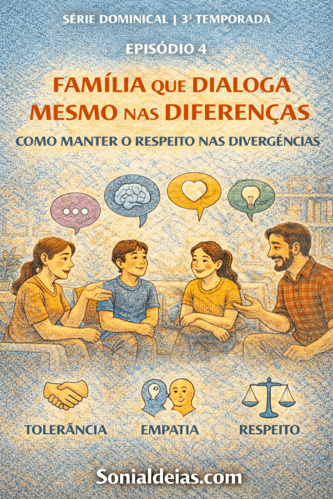 Como a família que dialoga mesmo nas diferenças fortalece relações, promove respeito, mantém a união mesmo diante de opiniões divergentes