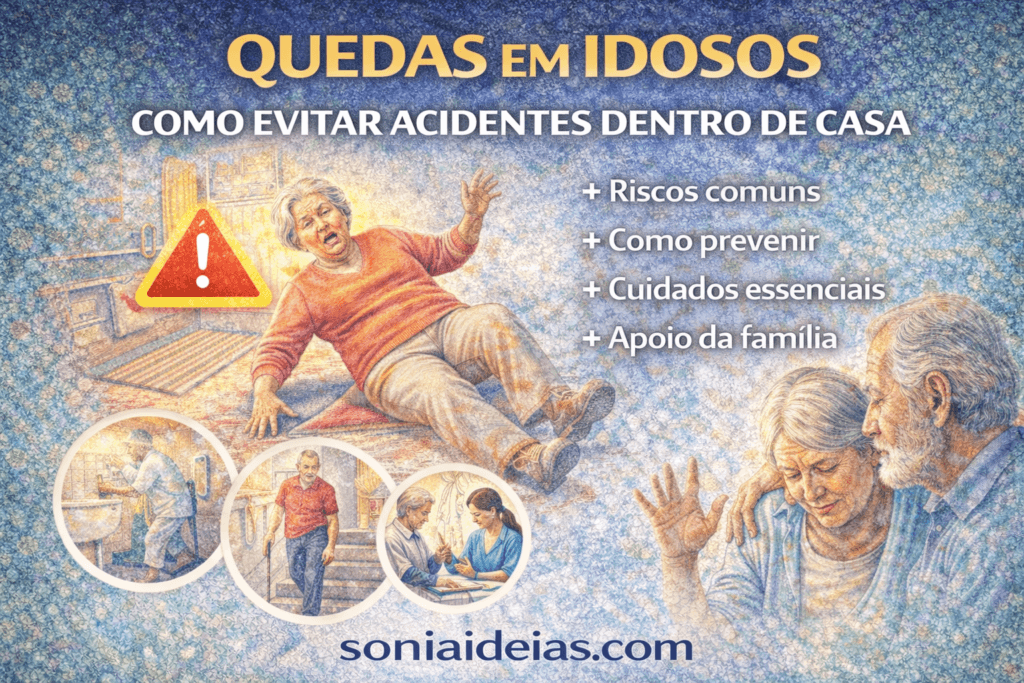Saiba como evitar quedas em idosos dentro de casa, principais riscos, cuidados essenciais e medidas simples que podem salvar vidas.