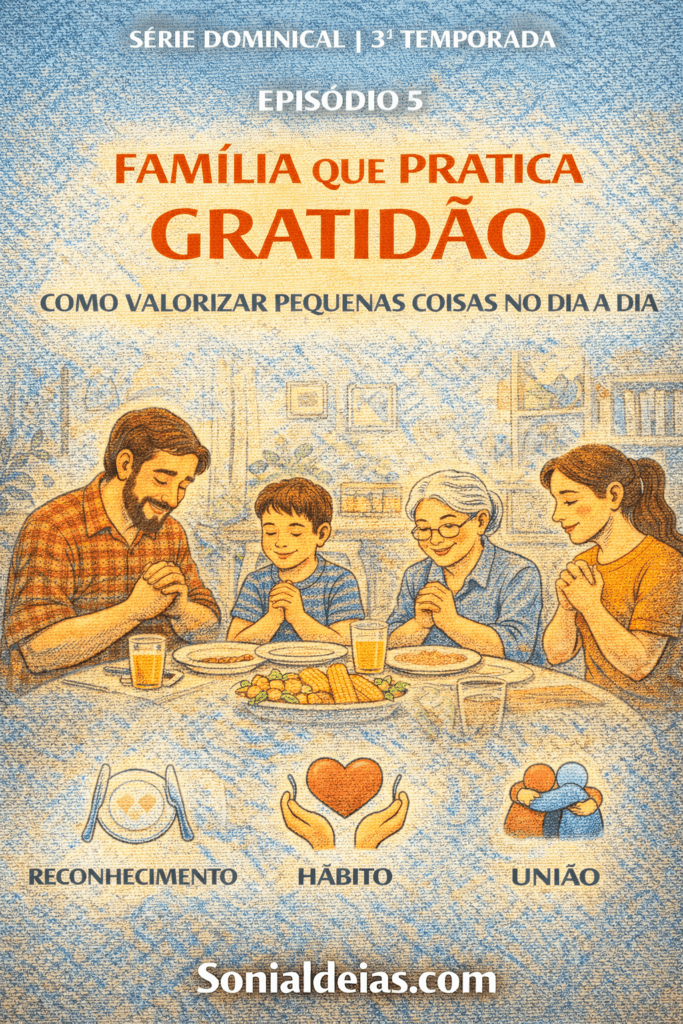 Como a família que pratica gratidão fortalece laços, valoriza pequenos momentos e transforma o ambiente familiar com atitudes simples.