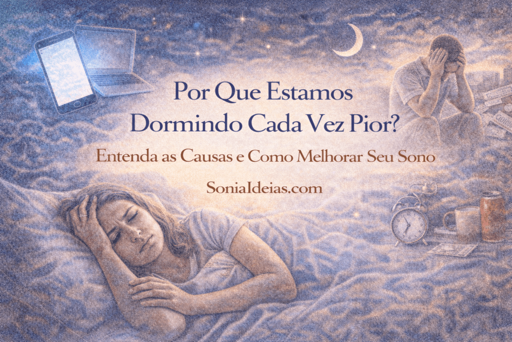 Por que estamos dormindo cada vez pior, conheça as principais causas da insônia e descubra hábitos simples para melhorar a qualidade do sono.