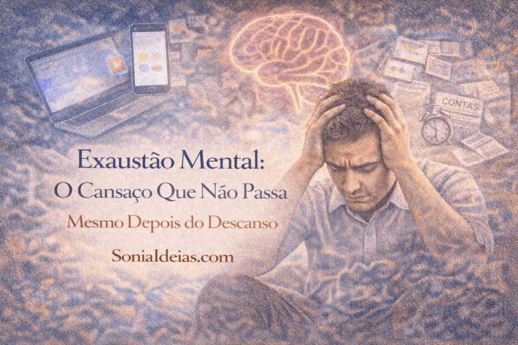 Descubra o que é exaustão mental, quais são seus sinais e como recuperar o equilíbrio emocional quando o cansaço não passa.