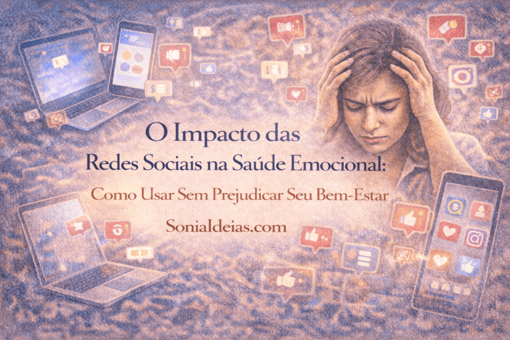 O Impacto das Redes Sociais na Saúde Emocional, os sinais de uso excessivo e como manter o equilíbrio digital para preservar seu bem-estar.