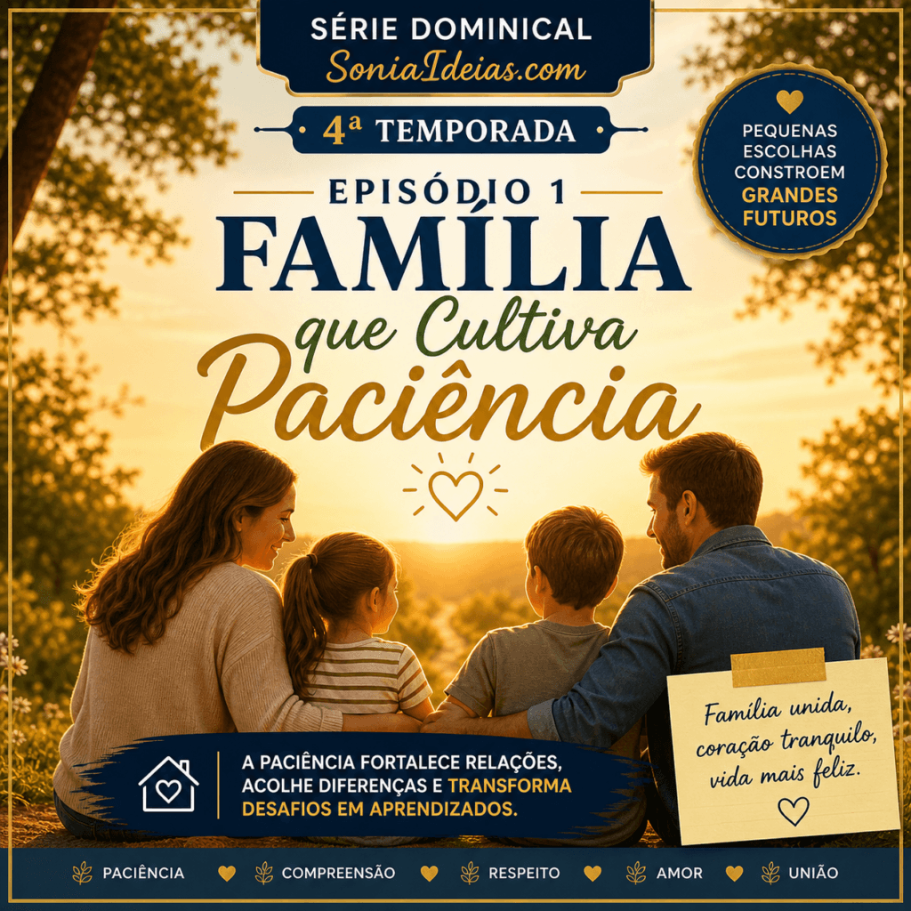 Descubra como a família que cultiva paciência fortalece relações, melhora o diálogo e desenvolve equilíbrio emocional dentro do lar.