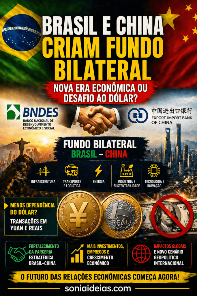 Fundo bilateral Brasil China entre BNDES e Exim Bank pode mudar o cenário financeiro e reduzir o uso do dólar em transações internacionais.