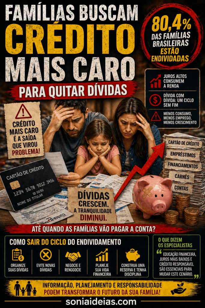 Famílias endividadas no Brasil recorrem a crédito mais caro para quitar dívidas. Entenda impactos na economia e o que esperar
