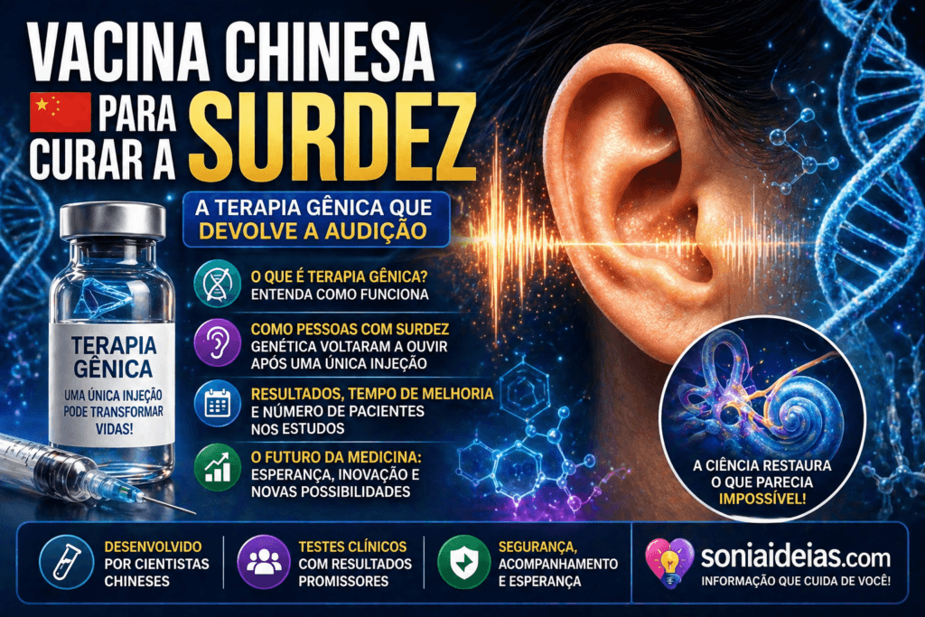 Nova terapia gênica desenvolvida na China devolve a audição em pacientes com surdez genética. Entenda como funciona e o que esperar dessa descoberta.