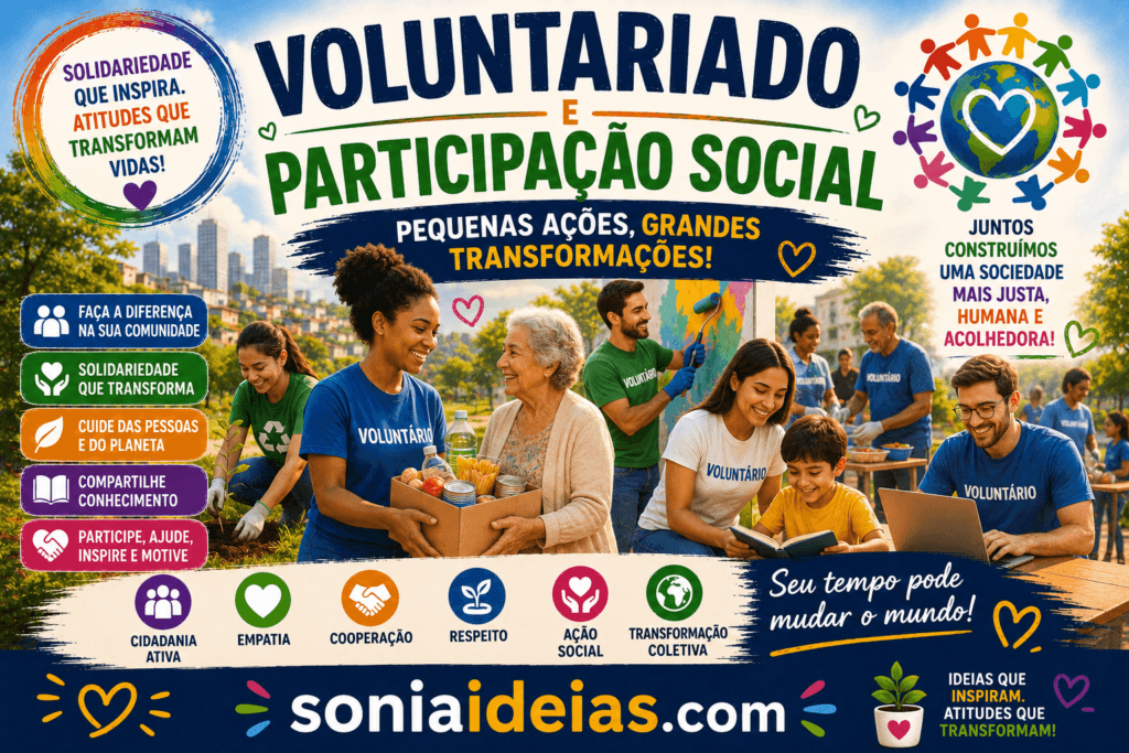 Descubra como o voluntariado e a participação social ajudam a transformar comunidades, fortalecer a cidadania e promover solidariedade.