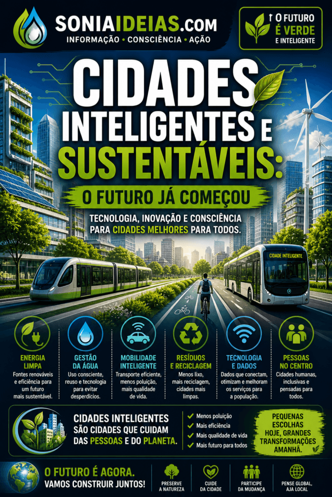 Cidades inteligentes e sustentáveis usam tecnologia para melhorar a vida urbana e reduzir impactos ambientais. Veja exemplos e soluções.
