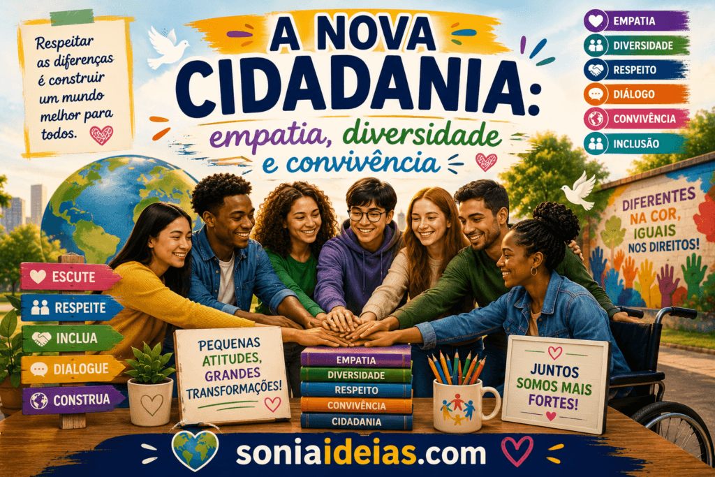 Descubra como empatia, diversidade e convivência fortalecem a nova cidadania e ajudam a construir uma sociedade mais humana e inclusiva.