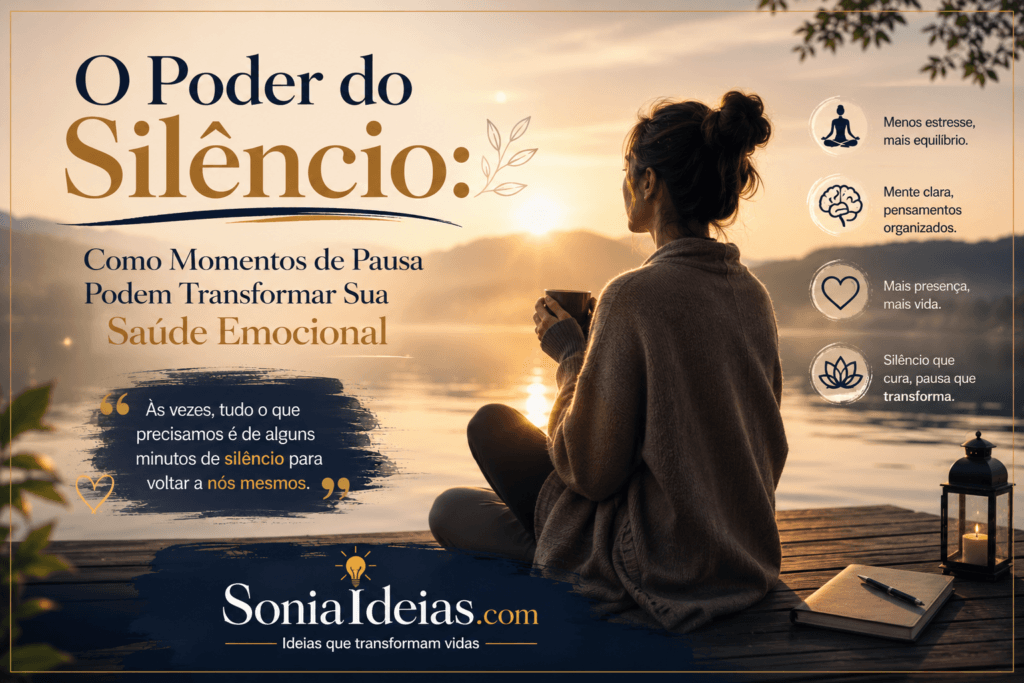 Descubra como momentos de silêncio e pausa podem melhorar sua saúde emocional, reduzir o estresse e trazer mais equilíbrio para a mente