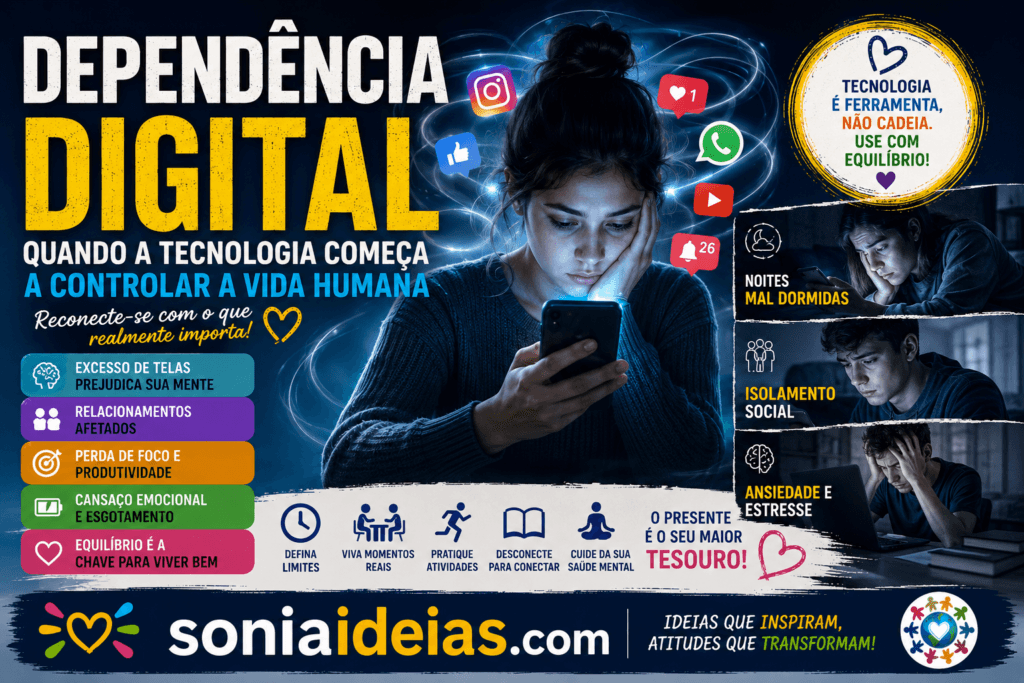 Entenda como a dependência digital afeta a saúde mental, os relacionamentos e a convivência social no mundo conectado de hoje.
