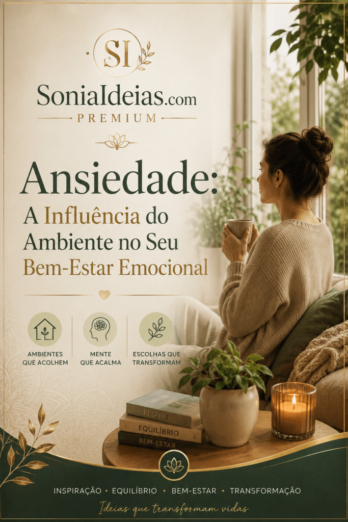 Descubra como o ambiente e bem-estar emocional em que você vive, trabalha e convive pode influenciar sua ansiedade e seu bem-estar emocional.