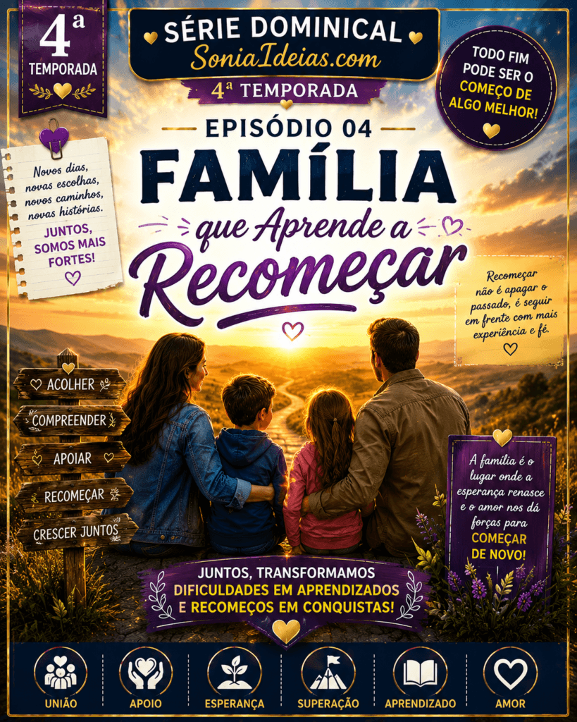 Descubra como a família que aprende a recomeçar enfrenta mudanças com coragem, fortalece vínculos e transforma dificuldades em aprendizado.