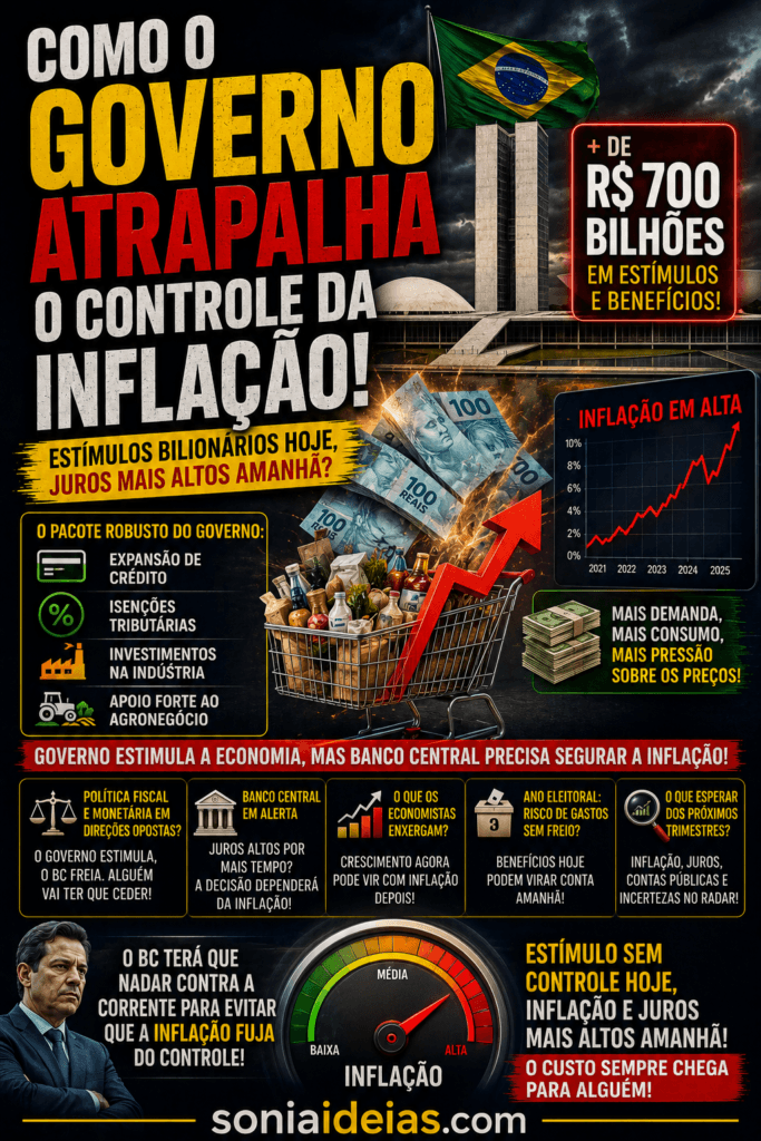 Governo e inflação: entenda como políticas de estímulo econômico podem influenciar o trabalho do Banco Central e as perspectivas para os próximos trimestres.