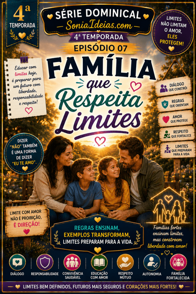 Descubra como a família que respeita limites fortalece o diálogo, ensina responsabilidade e cria um ambiente de amor, respeito e convivência
