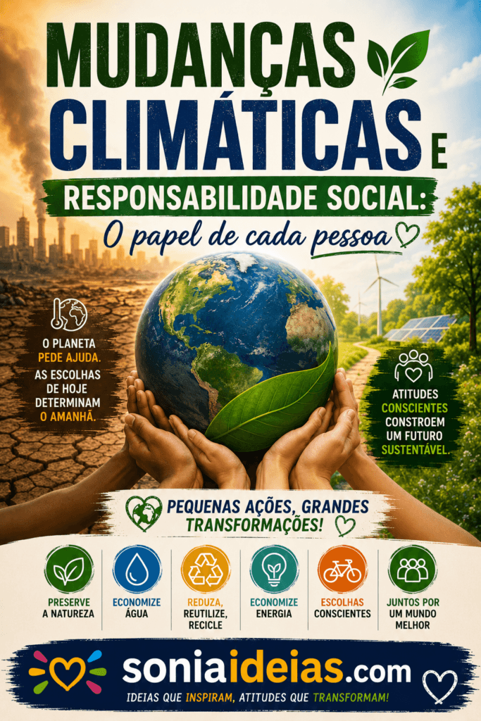 Descubra como as mudanças climáticas afetam a sociedade e conheça atitudes simples que ajudam a proteger o meio ambiente e construir um futuro mais sustentável.