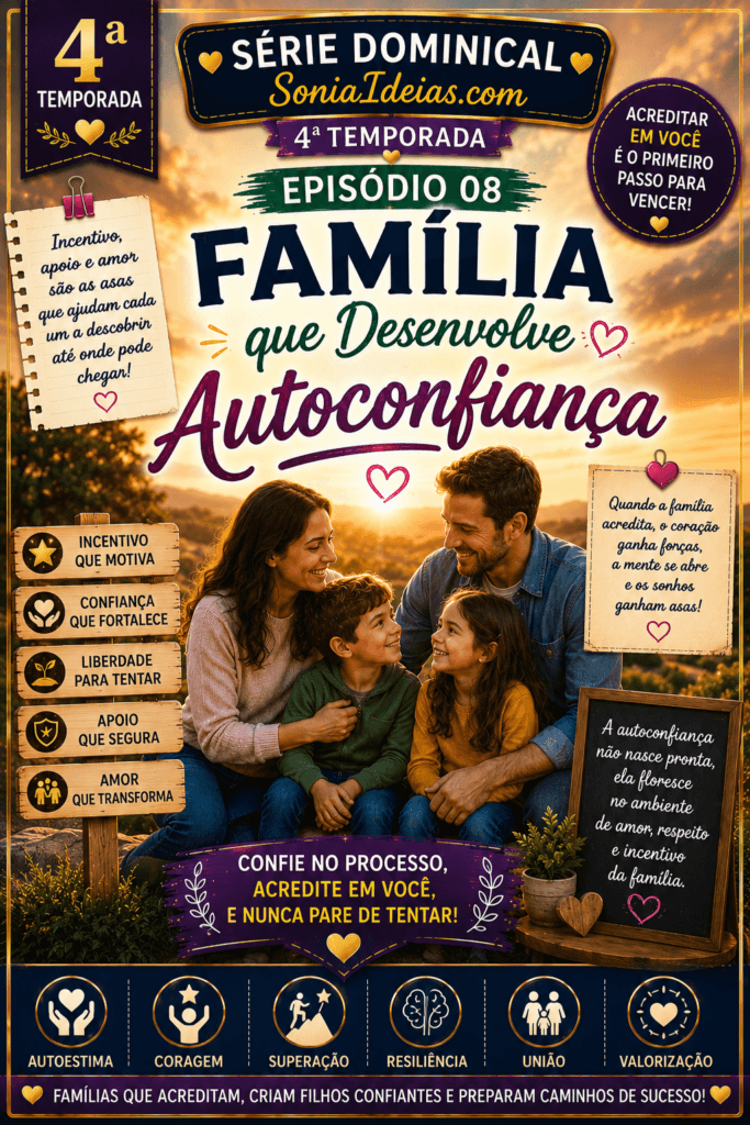 Descubra como a família que desenvolve autoconfiança fortalece a autoestima, incentiva tentativas e prepara pessoas mais seguras para a vida.