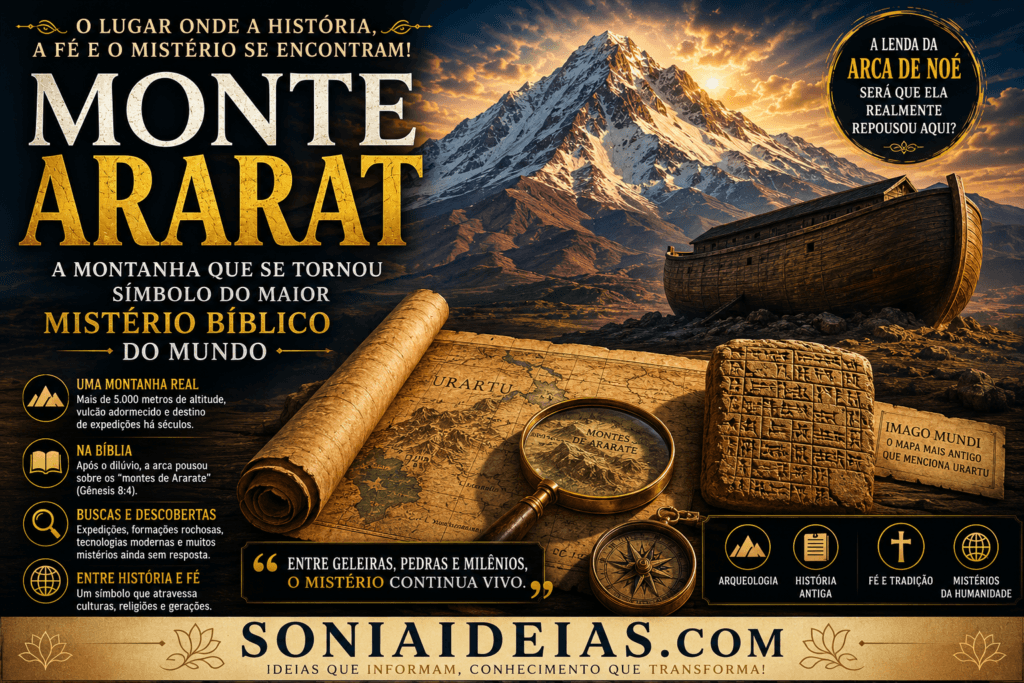 Monte Ararat: a montanha ligada à Arca de Noé. Conheça a história, as expedições, o Imago Mundi, Urartu e o que a ciência realmente descobriu sobre esse mistério milenar.