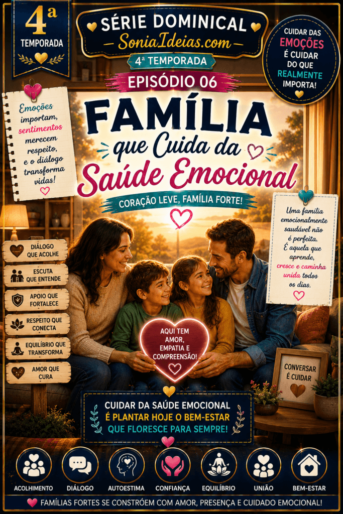 Descubra como a família que cuida da saúde emocional fortalece o diálogo, acolhe sentimentos e cria um ambiente de apoio, respeito e bem-estar para todos.