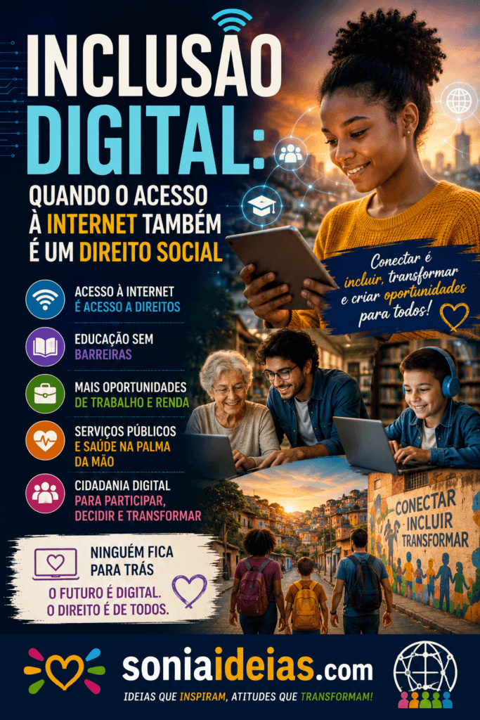 Descubra por que a inclusão digital é um direito social essencial e como o acesso à internet amplia oportunidades de educação, trabalho, cidadania e desenvolvimento.
