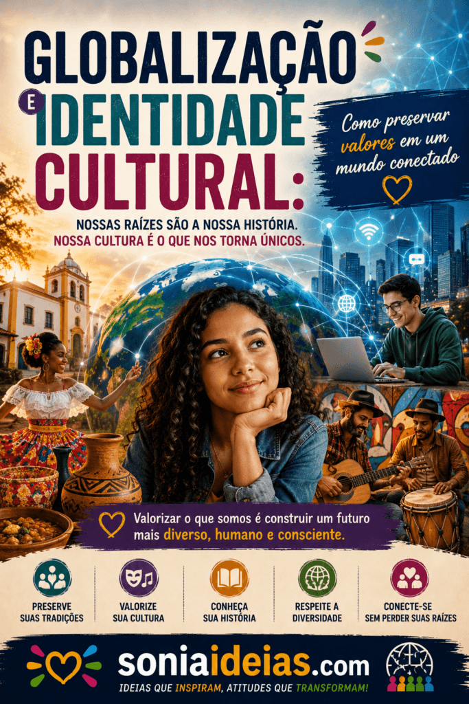 Entenda como a globalização influencia a identidade cultural e descubra por que preservar tradições, valores e patrimônios fortalece a cidadania e a diversidade.