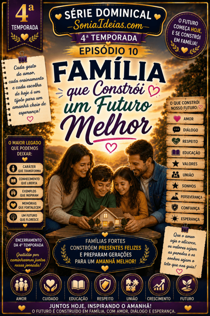 Descubra como a família que constrói um futuro melhor fortalece valores, incentiva o diálogo e prepara as próximas gerações para uma vida de respeito, amor e oportunidades.