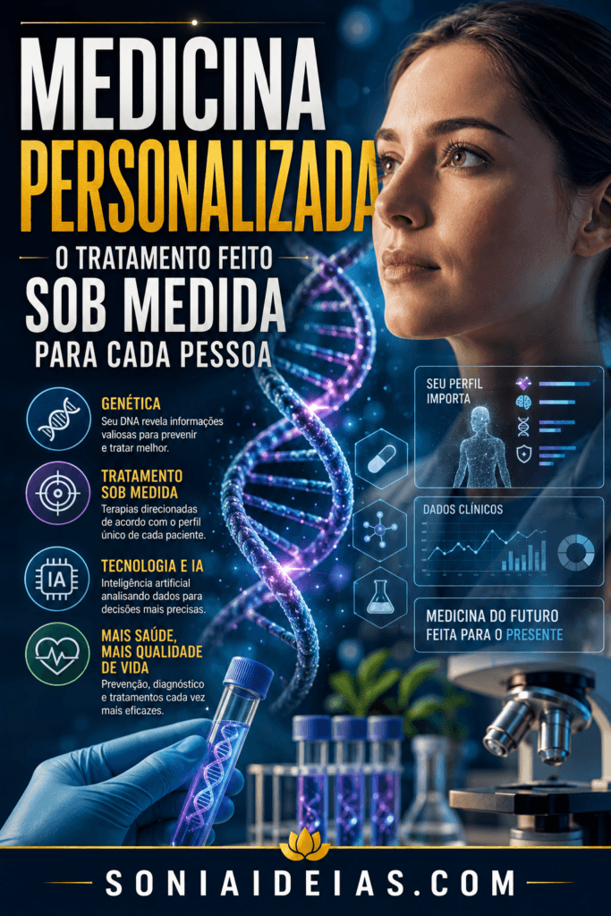 Entenda como a medicina personalizada usa genética, exames e dados clínicos para individualizar tratamentos, aumentar a precisão e transformar o futuro da saúde.