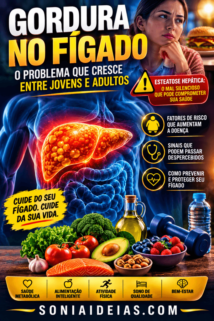 A gordura no fígado está cada vez mais associada a fatores metabólicos. Entenda causas, sintomas, riscos, diagnóstico, prevenção e tratamento.