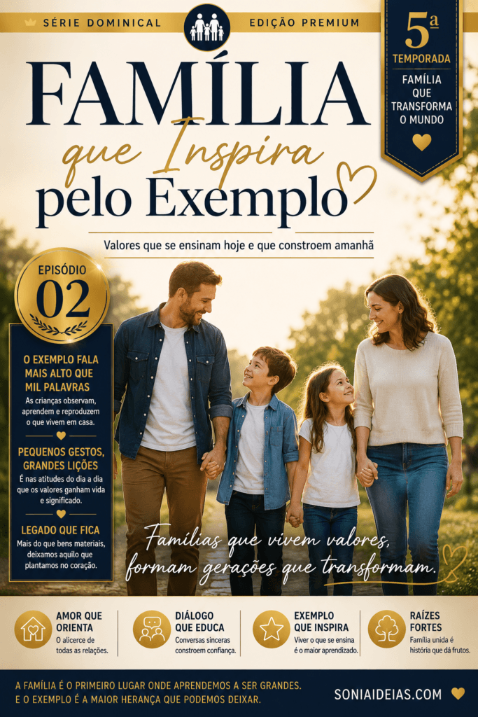 Descubra como uma família que inspira pelo exemplo fortalece valores, educa com atitudes e deixa um legado positivo para as próximas gerações