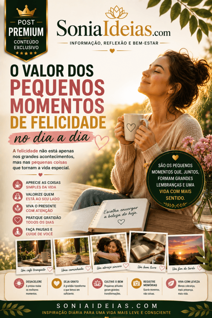 Descubra como os pequenos momentos de felicidade podem melhorar o bem-estar emocional e transformar a maneira como enxergamos a vida, um dia de cada vez.