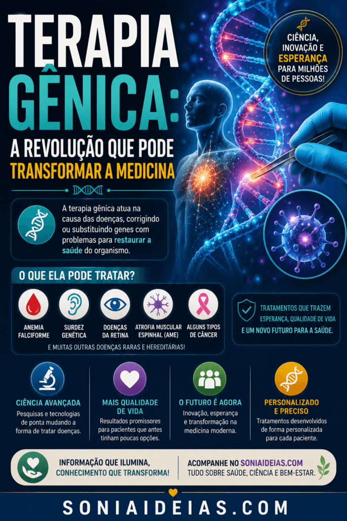 Entenda o que é terapia gênica, como ela funciona, quais doenças já podem ser tratadas, os avanços mais recentes, os desafios e o futuro dessa revolução na medicina.