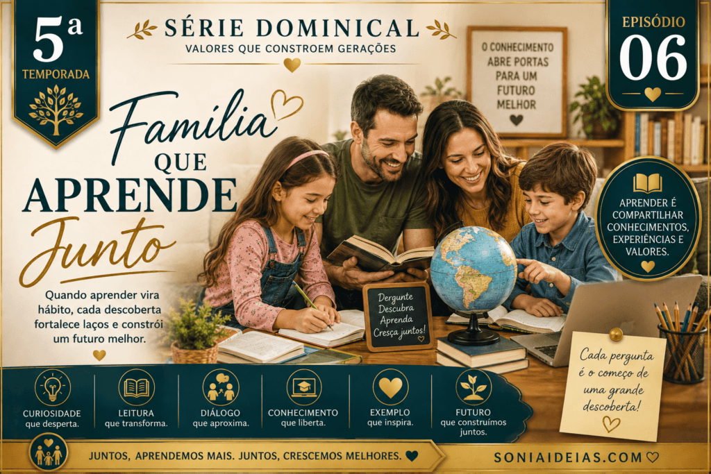Descubra como uma família que aprende junto fortalece vínculos, estimula a curiosidade e transforma conhecimentos e experiências em crescimento para todos.