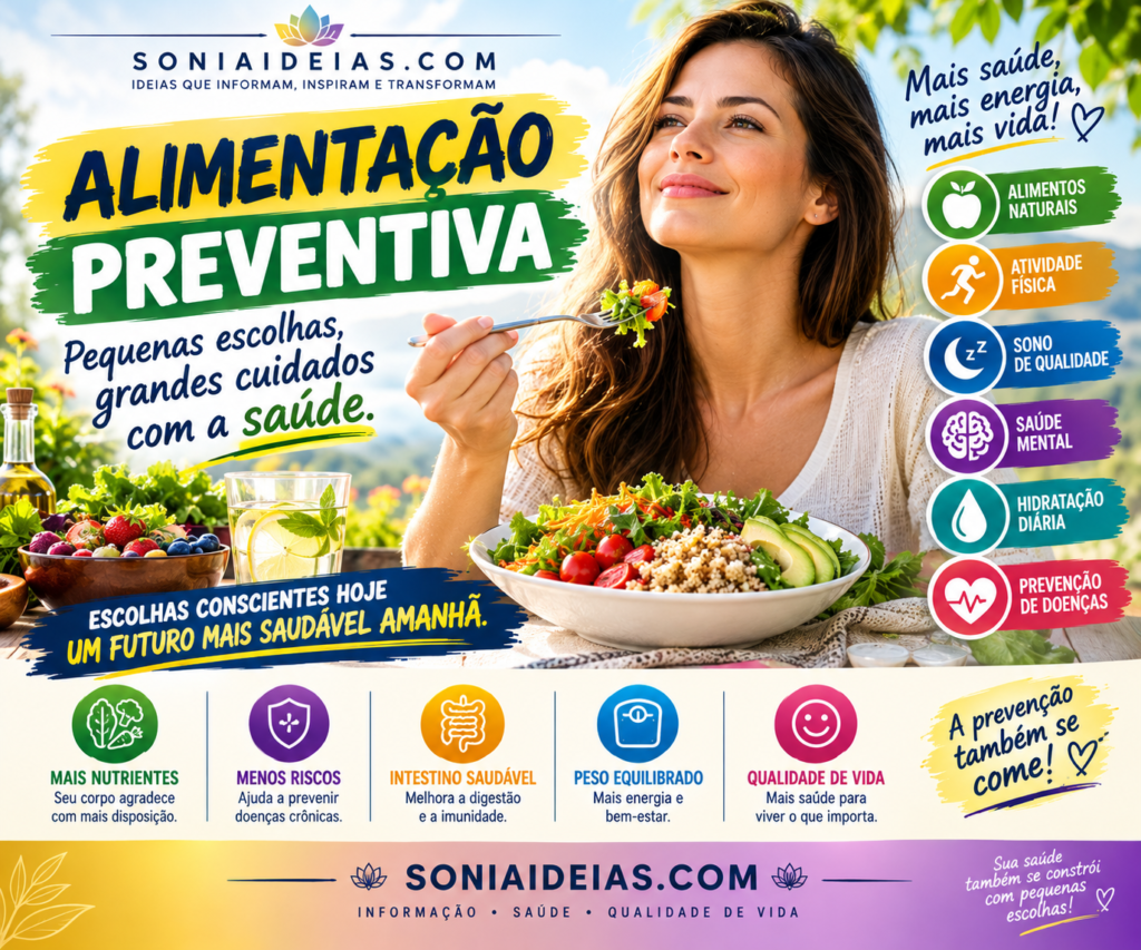 Descubra como a alimentação preventiva pode contribuir para sua saúde, ajudar a reduzir riscos de doenças e melhorar sua qualidade de vida.