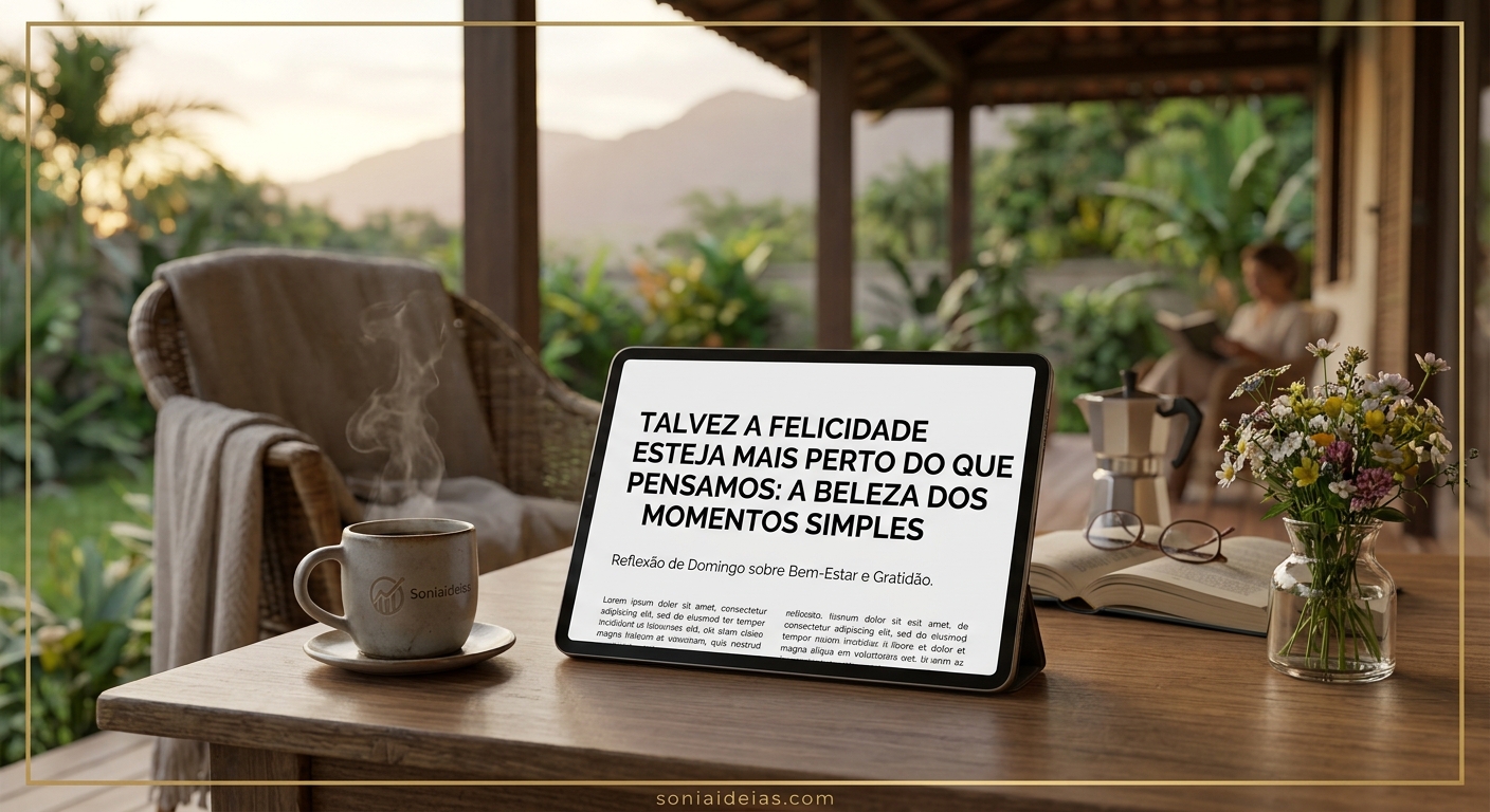 Descubra por que a felicidade está nas coisas simples e o que a ciência revela sobre gratidão, relações humanas e bem-estar no dia a dia.