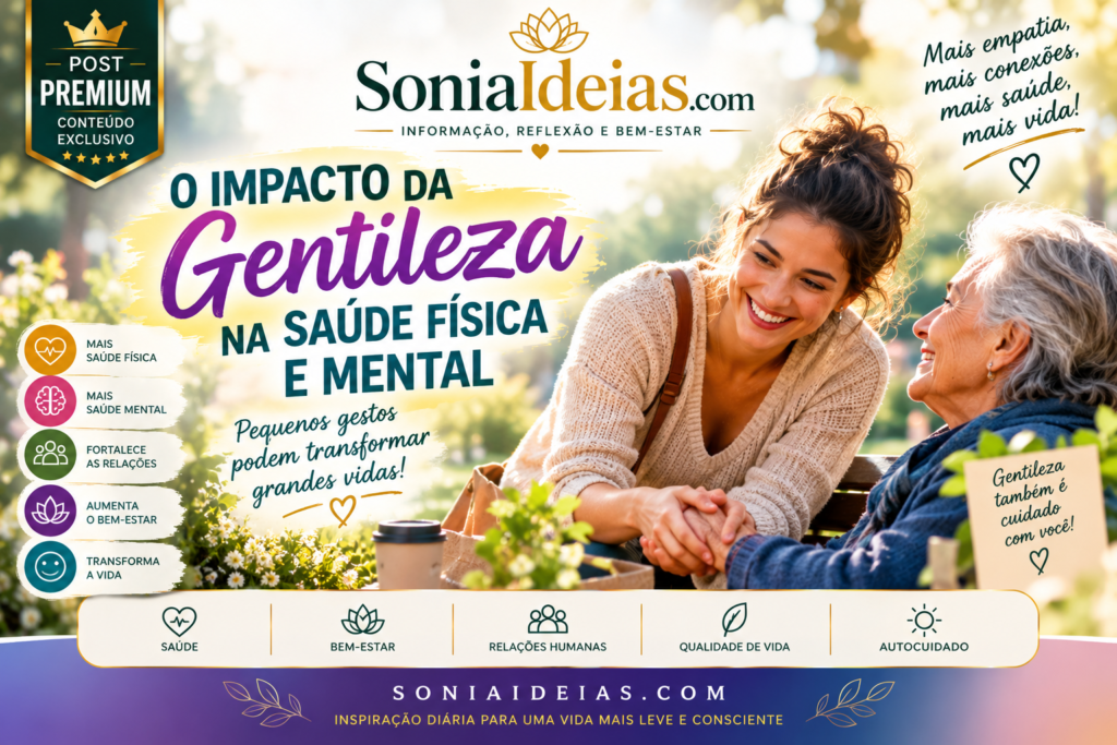 Como o impacto da gentileza na saúde física e mental pode favorecer o bem-estar, fortalecer relações e transformar pequenas atitudes